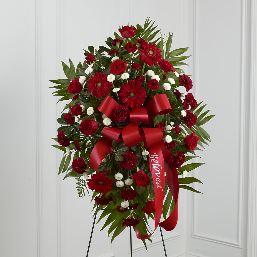 Treasured Memories Standing Spray – HAYLEE FLOWERS & VARIETIES, Freeport NY