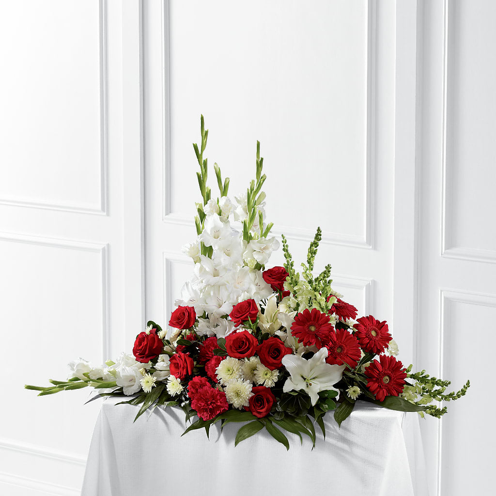 Crimson & White Arrangement – HAYLEE FLOWERS & VARIETIES, Freeport NY