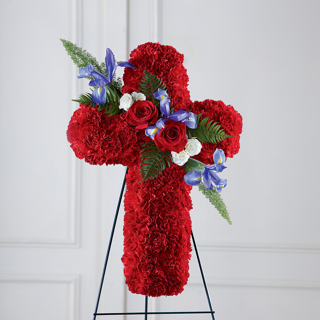 Faithful Hero Floral Cross – HAYLEE FLOWERS & VARIETIES, Freeport NY