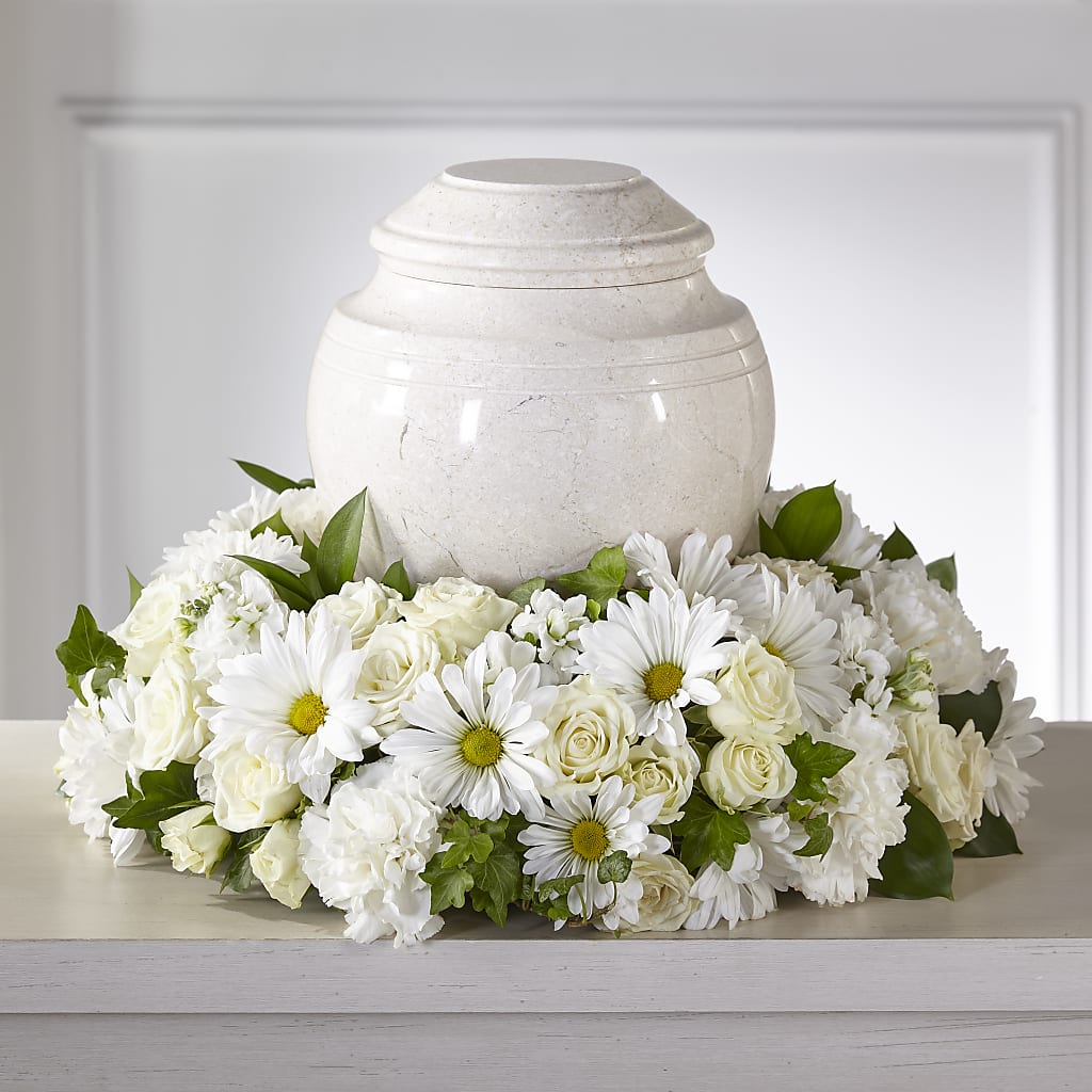 Ivory Gardens Cremation Adornment – HAYLEE FLOWERS & VARIETIES, Freeport NY
