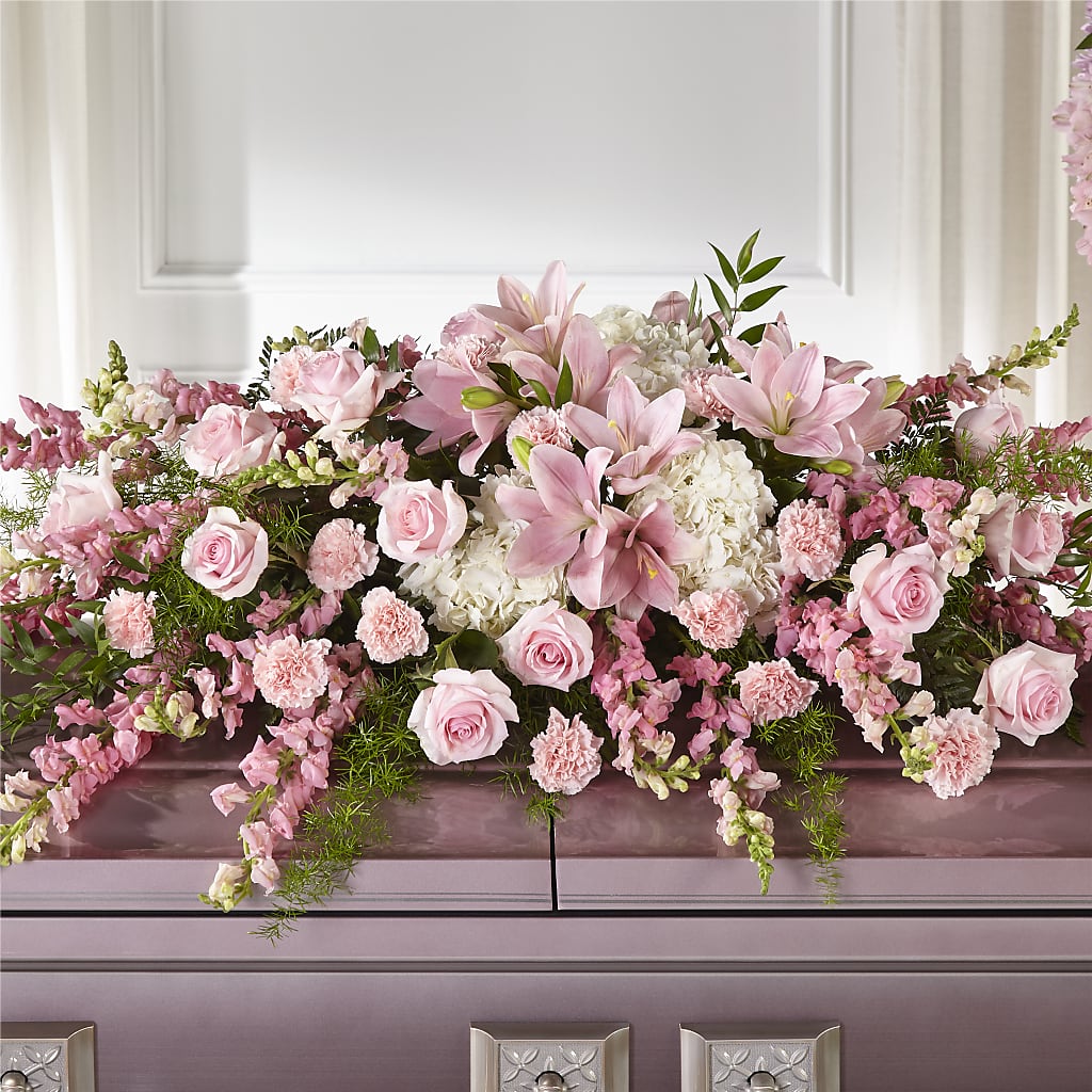 Life & Remembrance Casket Spray – HAYLEE FLOWERS & VARIETIES, Freeport NY
