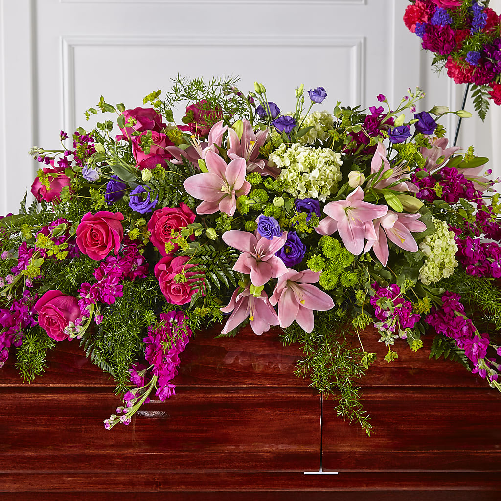 Radiant Tribute Casket Spray – HAYLEE FLOWERS & VARIETIES, Freeport NY