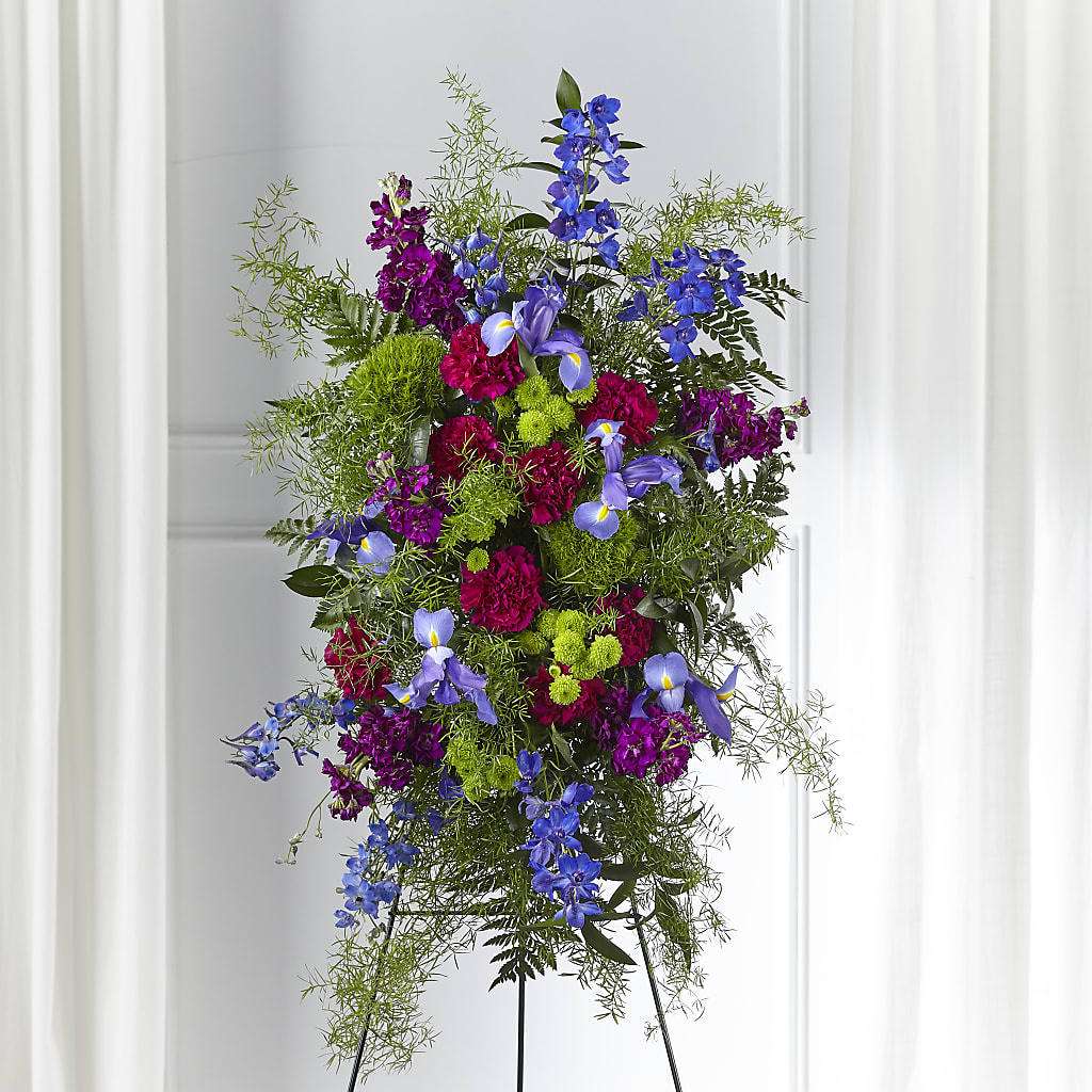 Heavenly Skies Standing Spray – HAYLEE FLOWERS & VARIETIES, Freeport NY