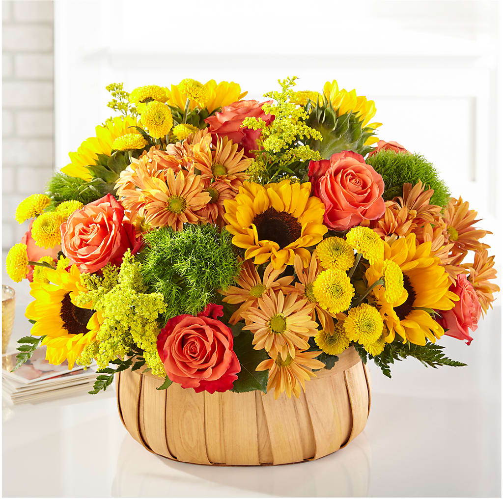 Harvest Sunflower Basket – HAYLEE FLOWERS & VARIETIES, Freeport NY