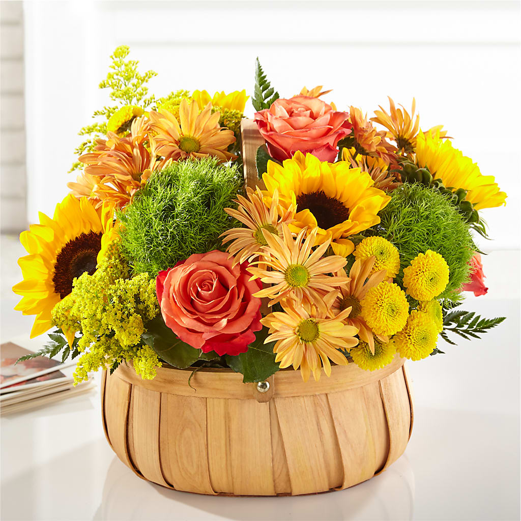Harvest Sunflower Basket – HAYLEE FLOWERS & VARIETIES, Freeport NY