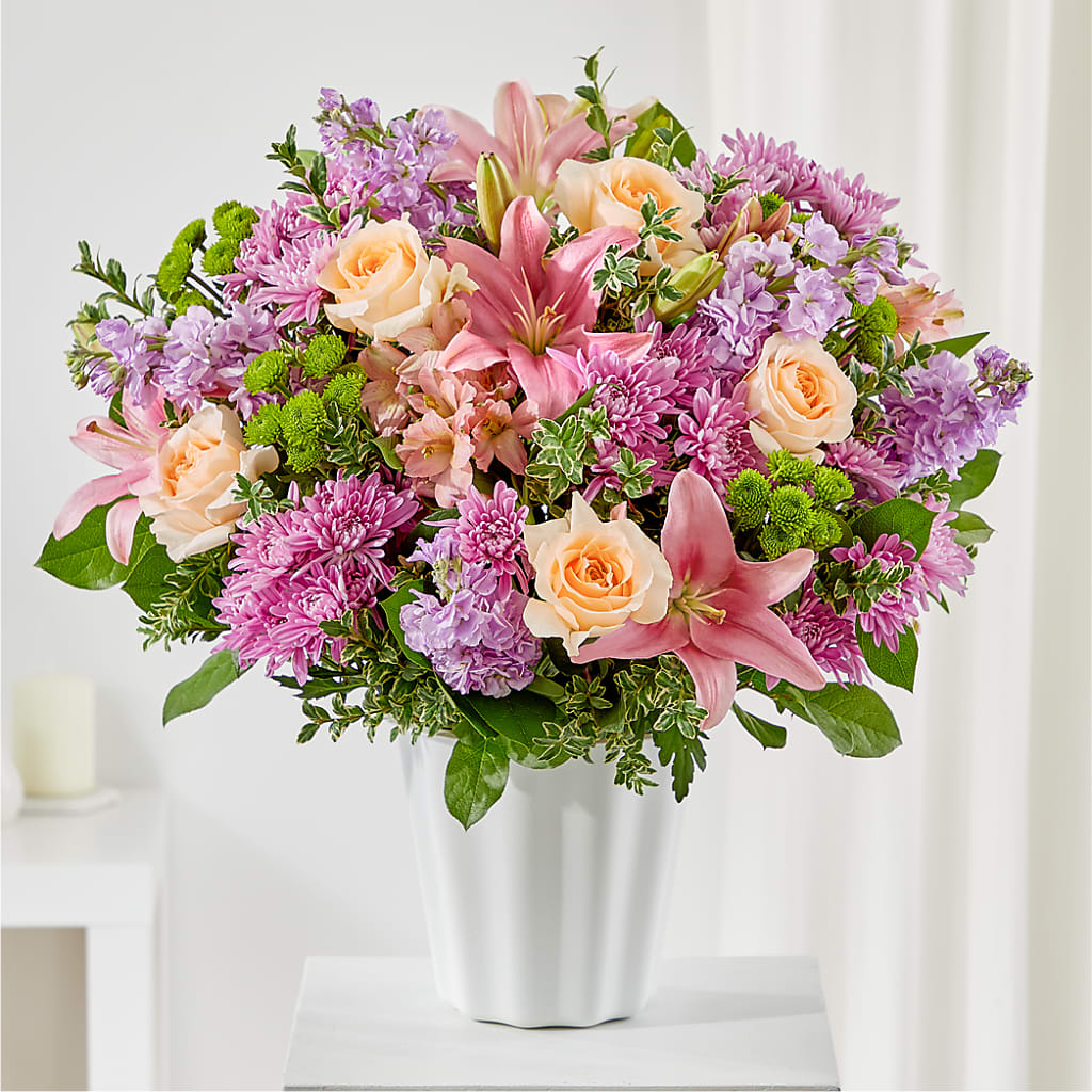 Supportive Embrace Tabletop Basket – HAYLEE FLOWERS & VARIETIES, Freeport NY