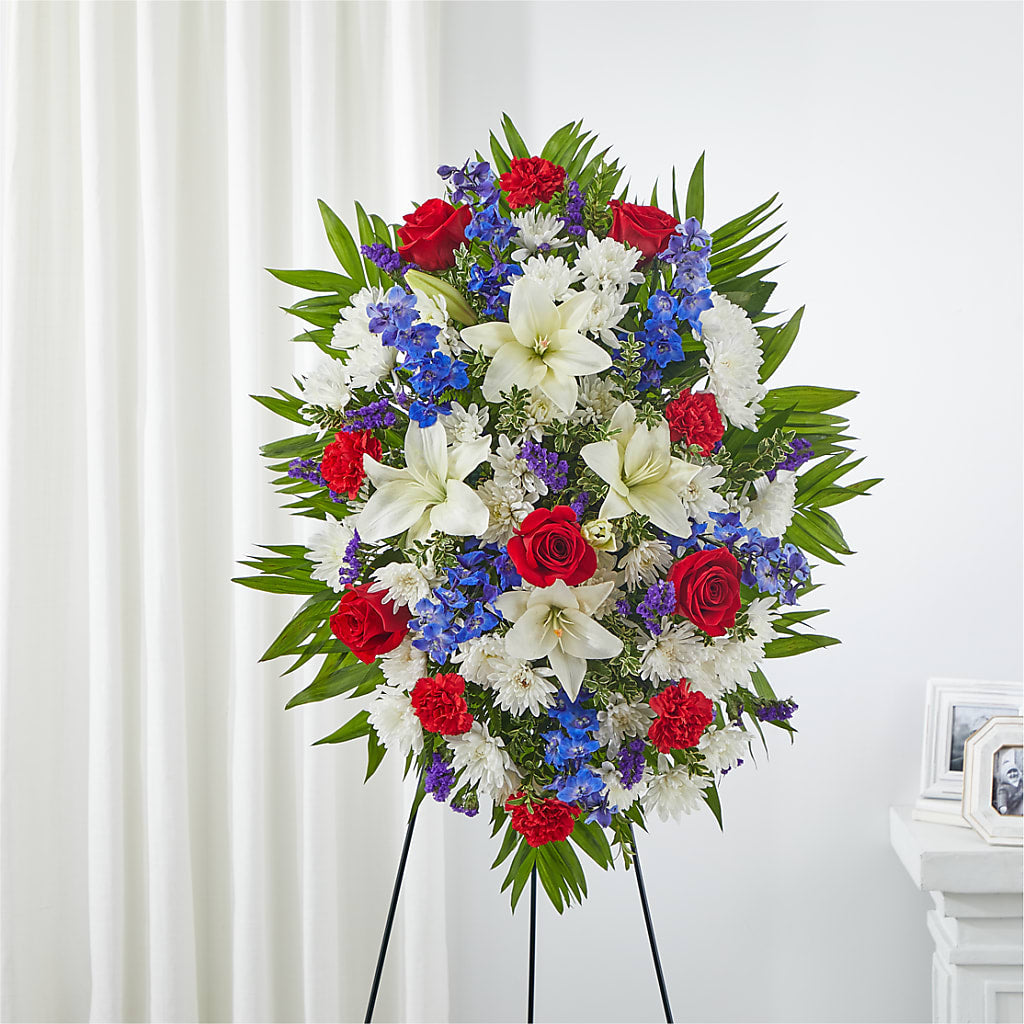 Cherished Service Standing Spray – HAYLEE FLOWERS & VARIETIES, Freeport NY