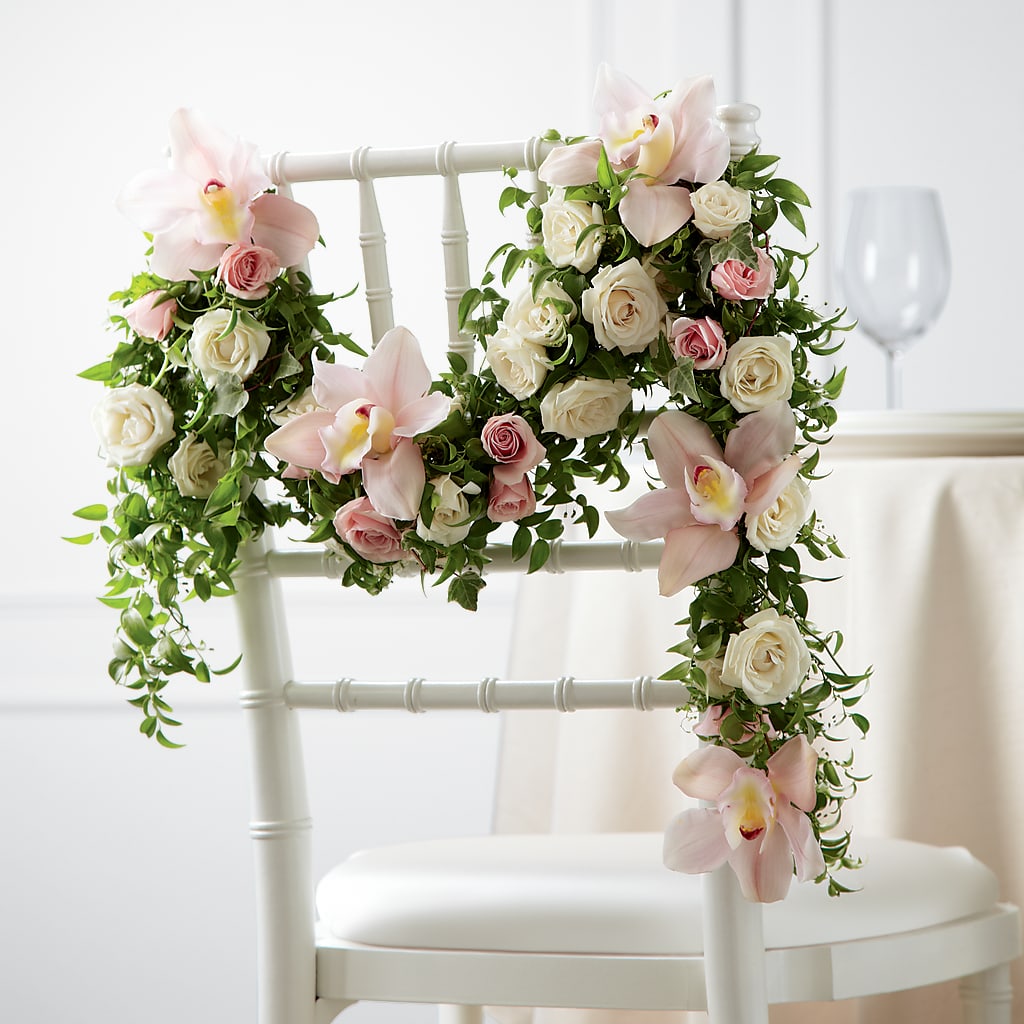 Orchid Rose Chair Décor – HAYLEE FLOWERS & VARIETIES, Freeport NY