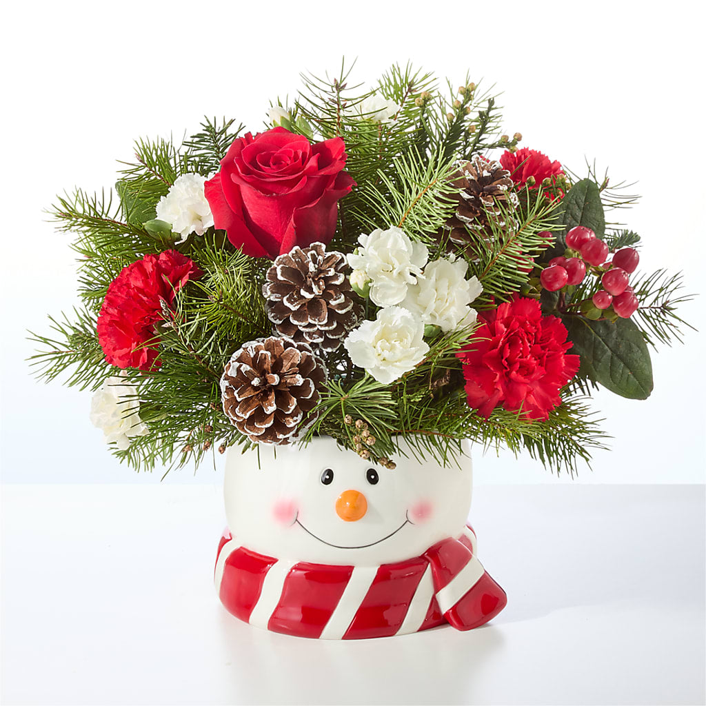 Jolly Snowman Bouquet – HAYLEE FLOWERS & VARIETIES, Freeport NY