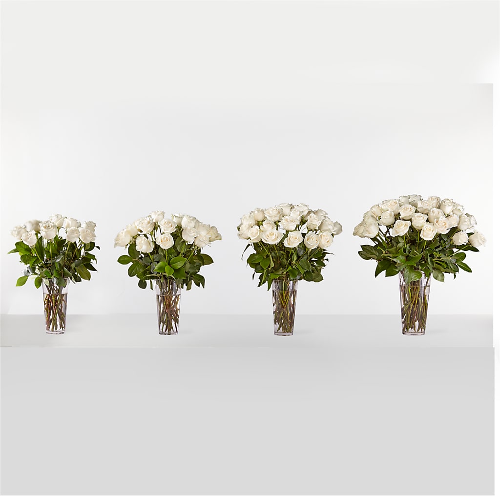 Long Stem White Rose Bouquet – HAYLEE FLOWERS & VARIETIES, Freeport NY