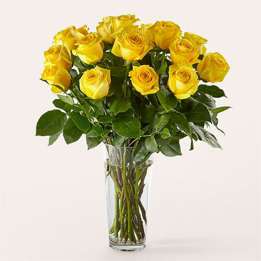 Long Stem Yellow Rose Bouquet – HAYLEE FLOWERS & VARIETIES, Freeport NY