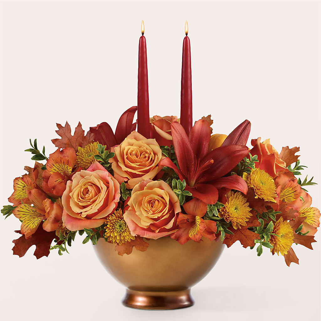 Harvest Table Centerpiece – HAYLEE FLOWERS & VARIETIES, Freeport NY