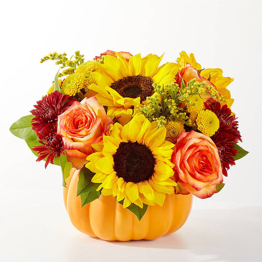 Golden Gourd Pumpkin Bouquet – HAYLEE FLOWERS & VARIETIES, Freeport NY