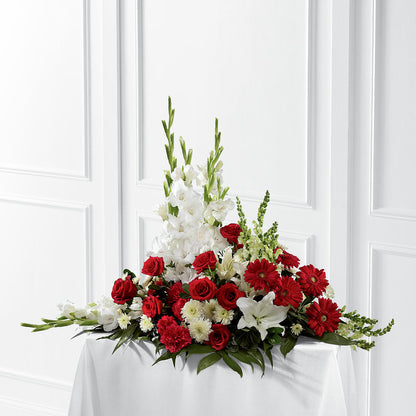 Crimson & White Arrangement – HAYLEE FLOWERS & VARIETIES, Freeport NY
