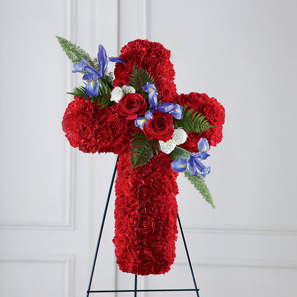 Faithful Hero Floral Cross – HAYLEE FLOWERS & VARIETIES, Freeport NY