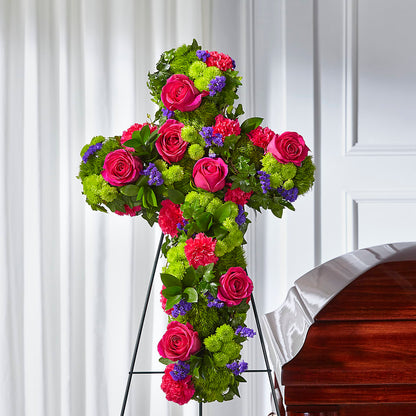 Tribute Rose Floral Cross – HAYLEE FLOWERS & VARIETIES, Freeport NY