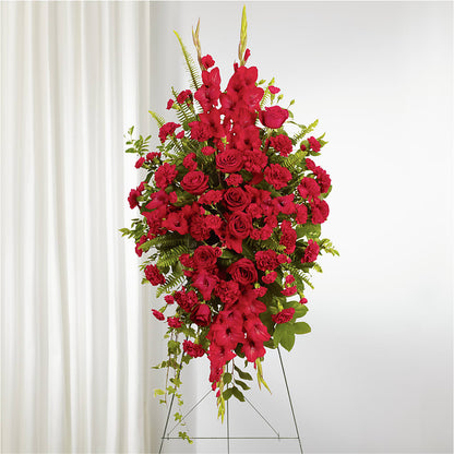 From the Heart Standing Spray – HAYLEE FLOWERS & VARIETIES, Freeport NY