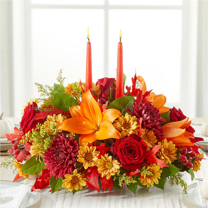 Autumn's Embrace Centerpiece – HAYLEE FLOWERS & VARIETIES, Freeport NY