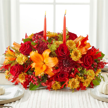 Autumn's Embrace Centerpiece – HAYLEE FLOWERS & VARIETIES, Freeport NY