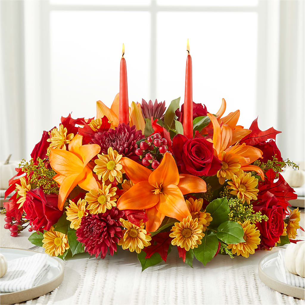 Autumn's Embrace Centerpiece – HAYLEE FLOWERS & VARIETIES, Freeport NY