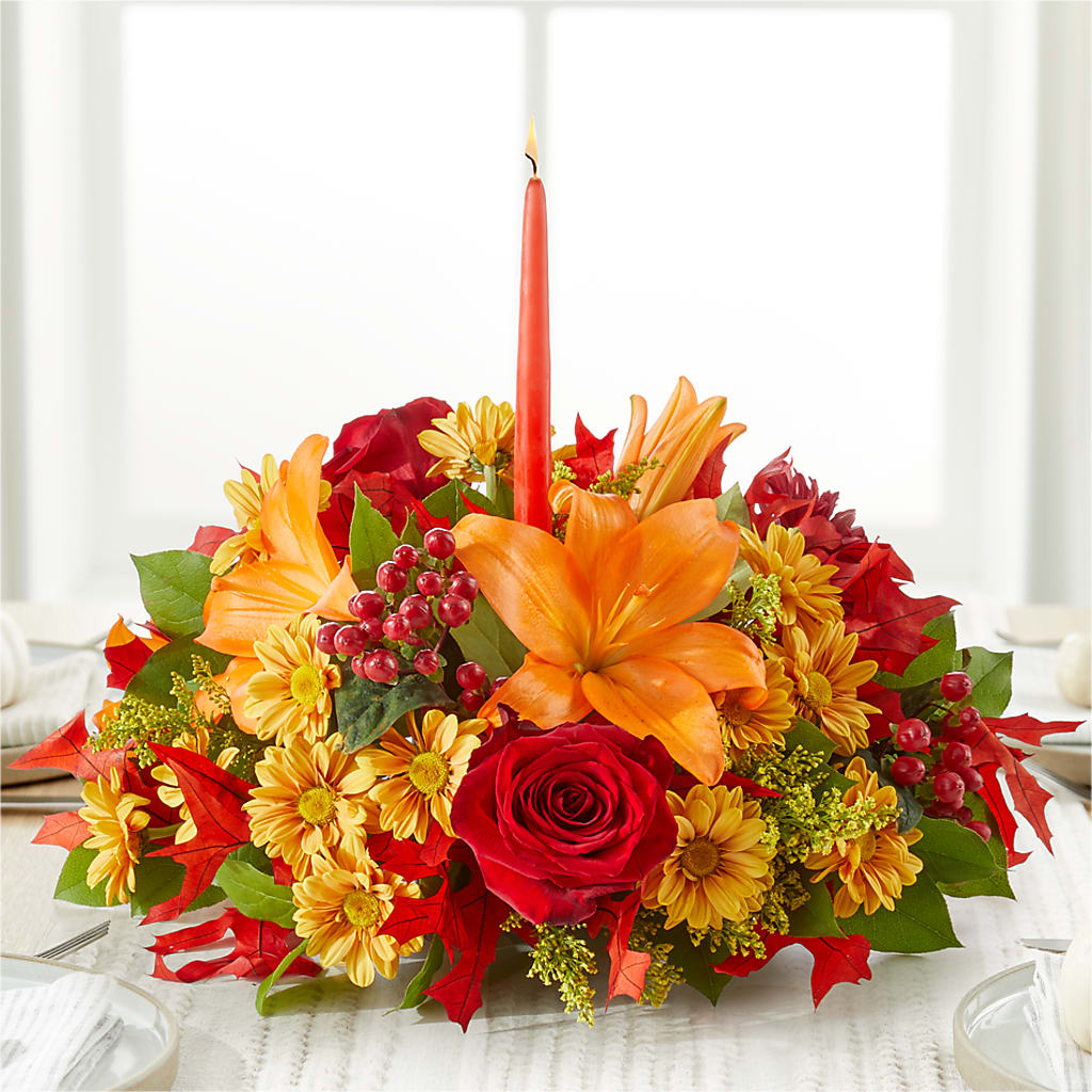 Autumn's Embrace Centerpiece – HAYLEE FLOWERS & VARIETIES, Freeport NY