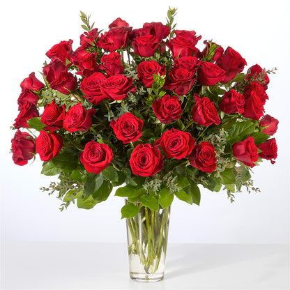 Forever Yours Fifty Stem Red Rose Bouquet – HAYLEE FLOWERS & VARIETIES, Freeport NY