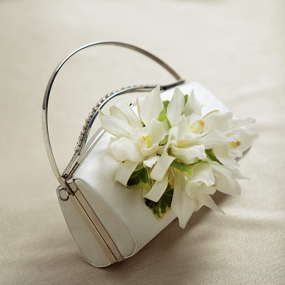 White Purse Decor – HAYLEE FLOWERS & VARIETIES, Freeport NY